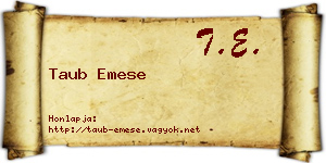 Taub Emese névjegykártya