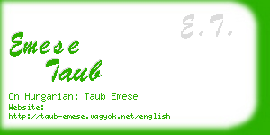 emese taub business card